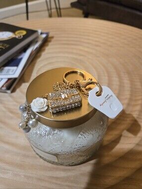 New Rhinestone Flowerette Faux Pearl Bag Charm/Keychain
